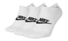NO SHOW NSW EVERYDAY ESSENTIAL SOCKS 3 PACK WHITE