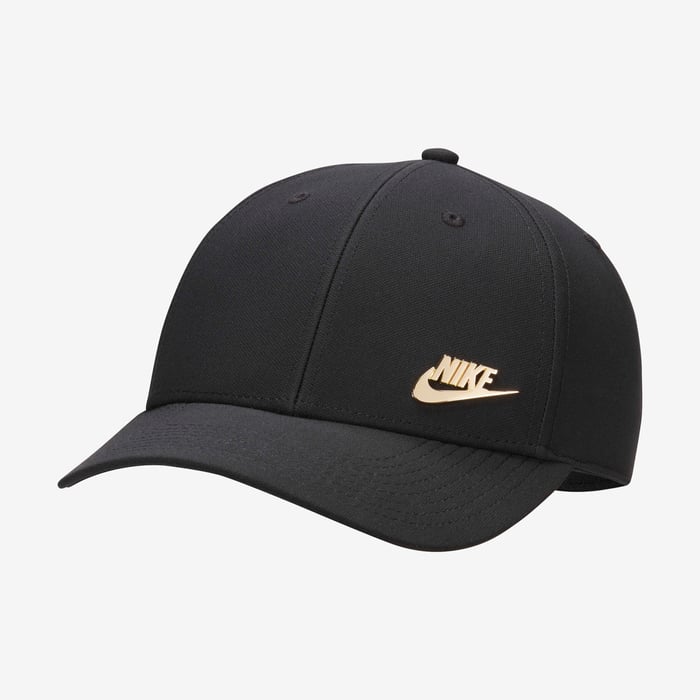 Unisex Club Structured Metal Logo Adjustable Cap