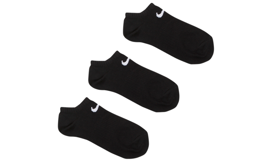 EVERYDAY LIGHTWEIGHT NO SHOW SOCKS - 3 PACK BLACK