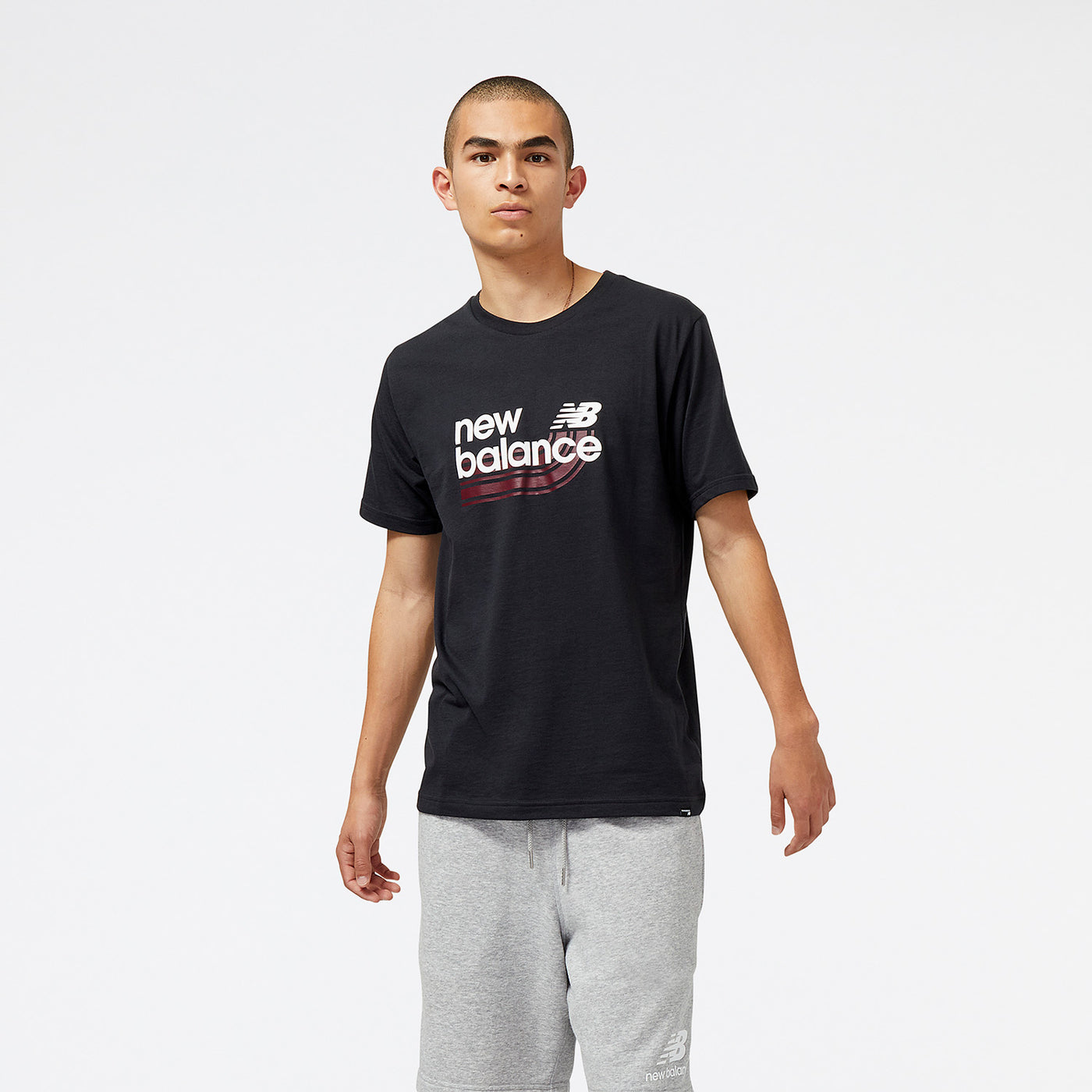 Mens Sport Stacked NB Short Sleeve T-Shirt