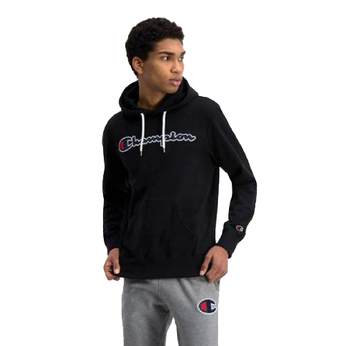 Mens Script Logo Pullover Hoodie