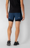 Mens Quick Dry Stretch Poly 5 Inch 2 in 1 Short