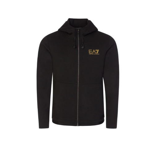 Mens Gold Label Logo Full Zip Hooded Jacket