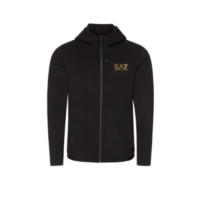 Mens Gold Label Logo Full Zip Hooded Jacket