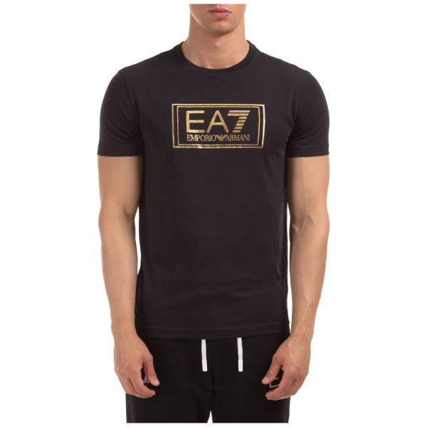 Mens Gold Label Logo Short Sleeve T-Shirt