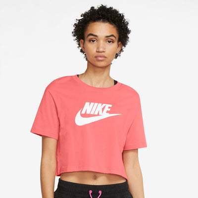 Womens Sportswear Essential Cropped Icon Futura Short Sleeve T-Shirt