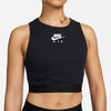 Womens Ribbed Fitted Crop Tank