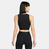 Womens Ribbed Fitted Crop Tank