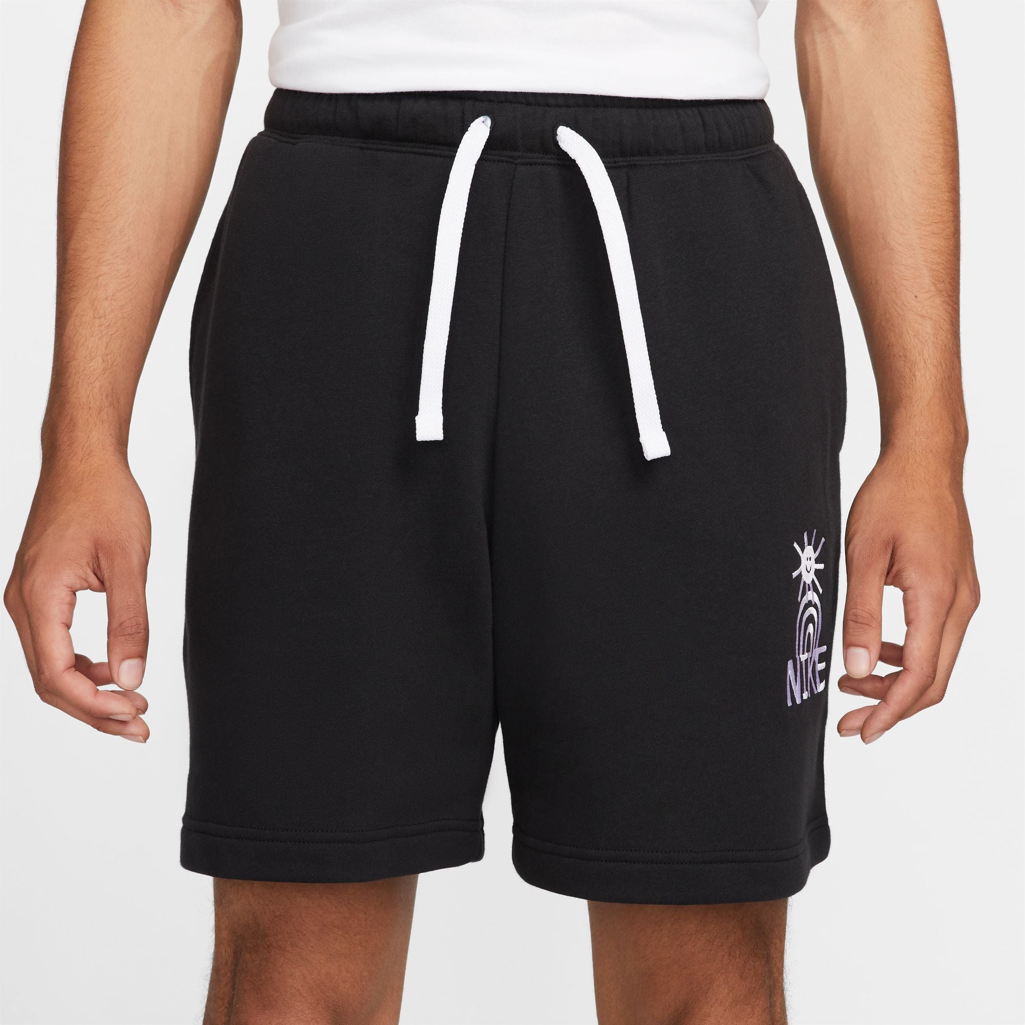 Mens Sportswear Logo Brushed Fleece Short