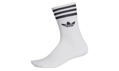 MID-CUT CREW SOCKS 3 PACK WHITE
