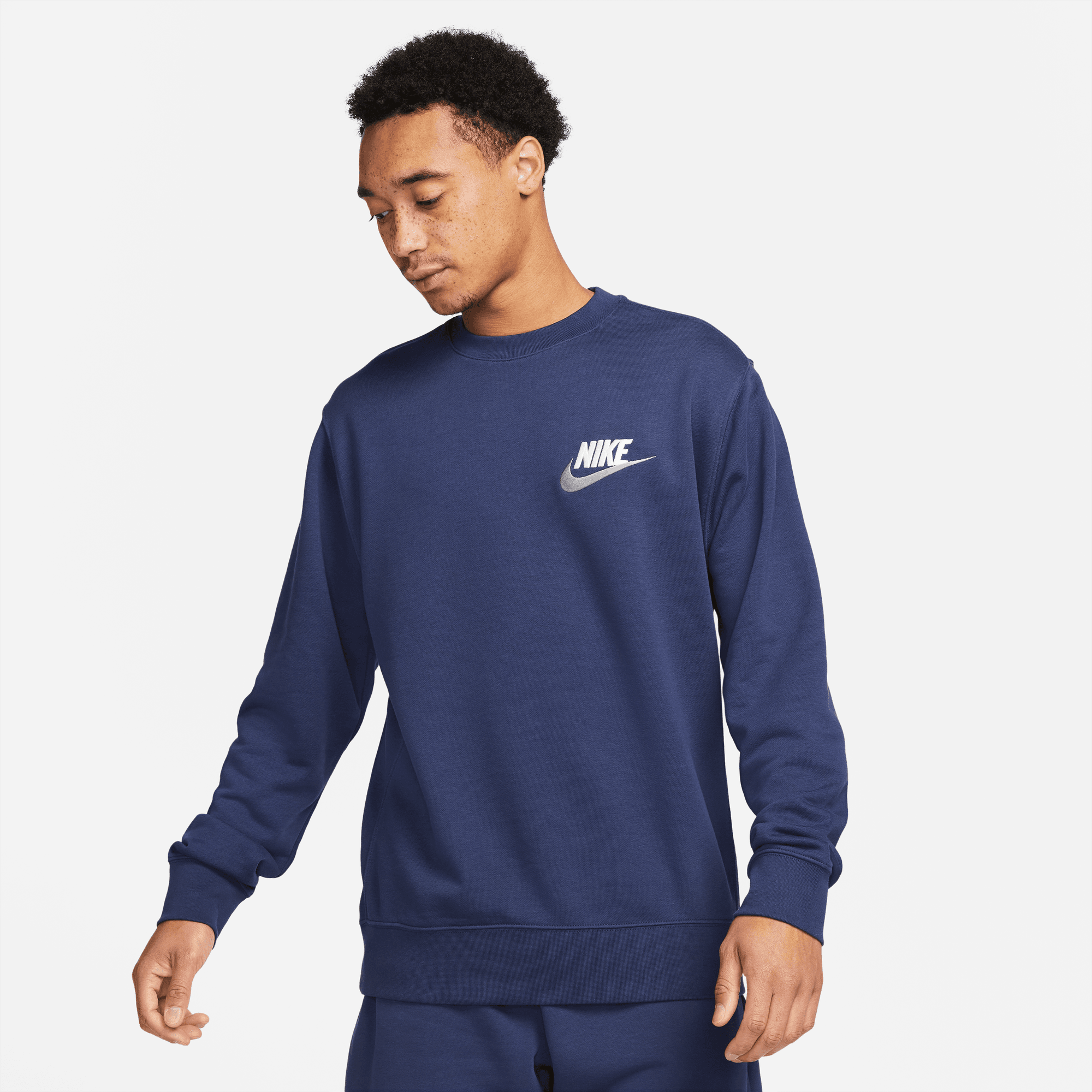 Nike french terry crewneck best sale