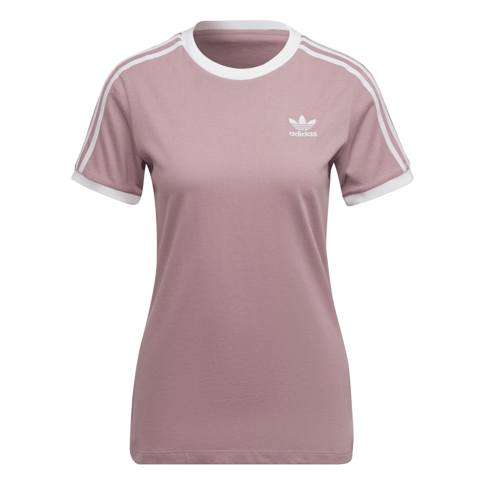 Womens 3  Stripe Short Sleeve T-Shirt
