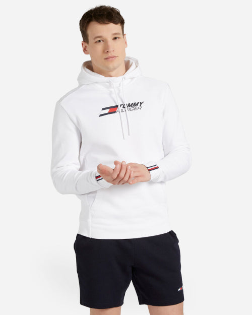 Mens Logo Terry Pullover Hoodie