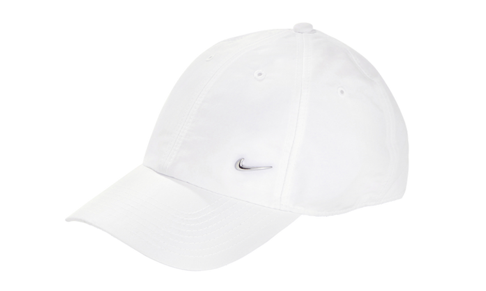 METAL SWOOSH CAP WHITE
