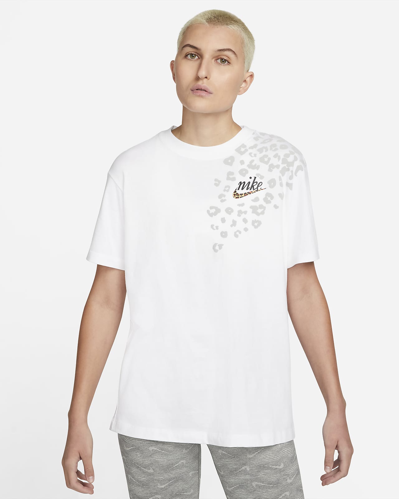 Womens Sportswear Boyfriend Fit Short Sleeve T-Shirt