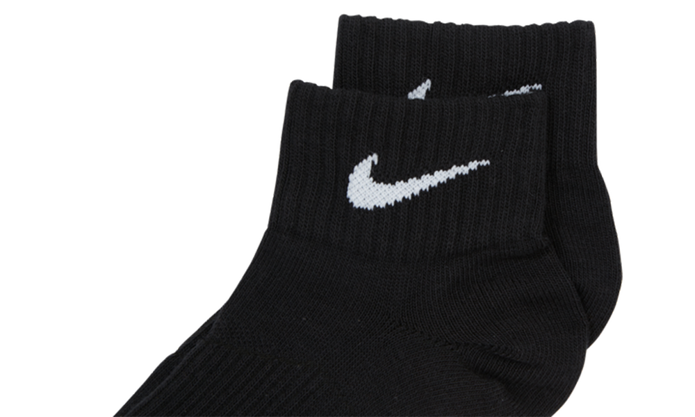 EVERYDAY LIGHTWEIGHT ANKLE SOCKS - 3 PACK BLACK