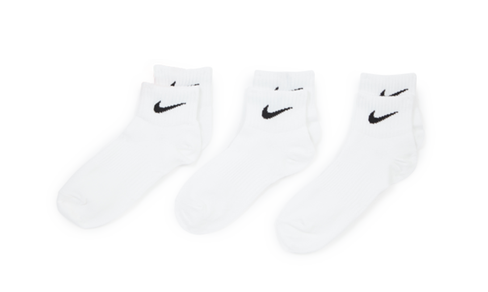 EVERYDAY LIGHTWEIGHT ANKLE SOCKS - 3 PACK WHITE