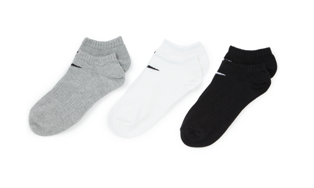 EVERYDAY LIGHTWEIGHT NO SHOW SOCKS - 3 PACK