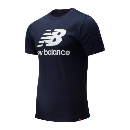 Mens Essentials Stacked Logo Short Sleeve T-Shirt