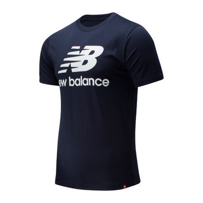 Mens Essentials Stacked Logo Short Sleeve T-Shirt