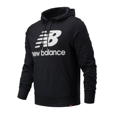 Mens Essentials Stacked Logo Pullover Hoodie
