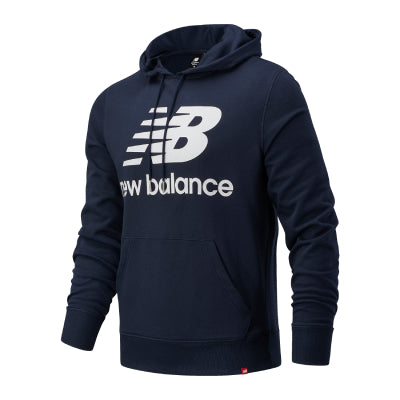 Mens Essentials Stacked Logo Pullover Hoodie
