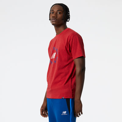 Mens NB Sport Circular Graphic Short Sleeve T-Shirt